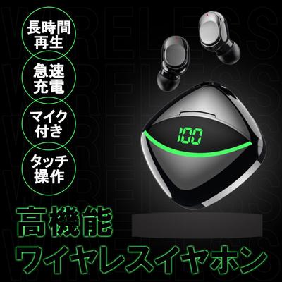 高機能ワイヤレスイヤホン（LEDディスプレイ付き）の商品画像を作りました