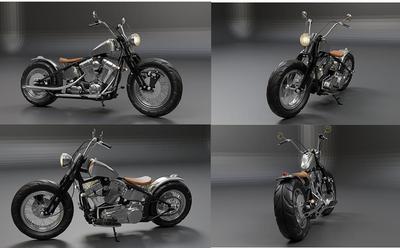3DCG参考資料としてオートバイの３dcgモデリングを制作しました