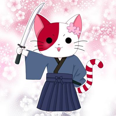 猫侍描きました