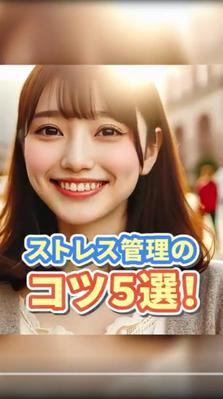 ストレス管理のコツ５選をAdobe Premiere Proを使用し、
縦長動画で作成しました