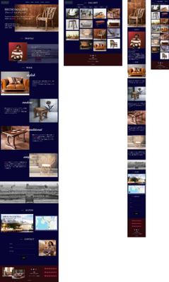 架空のサイトです。イアリア出身の家具職人の展示会の紹介サイトを作成しました