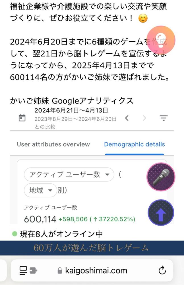 訪問介護KIZUNA社のゲーム付きホームページを制作しました