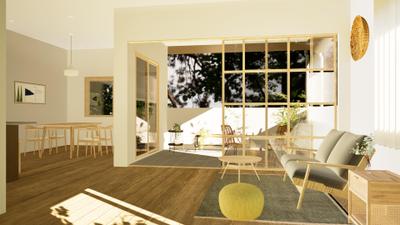 オーストラリアの建築基準に準拠した平屋住宅の図面一式と3Dパースを作成しました