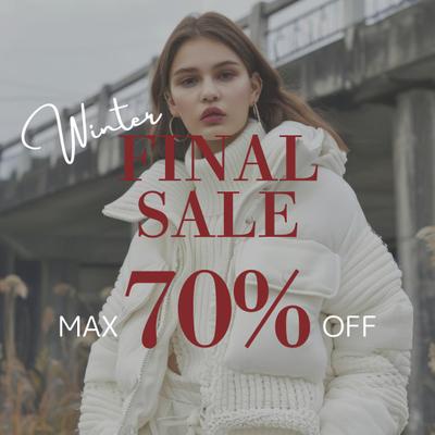 【バナー】ファッションのWinterSaleバナーを制作【Canva】しました