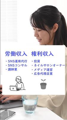インスタ副業系リール動画の制作をいたしました
