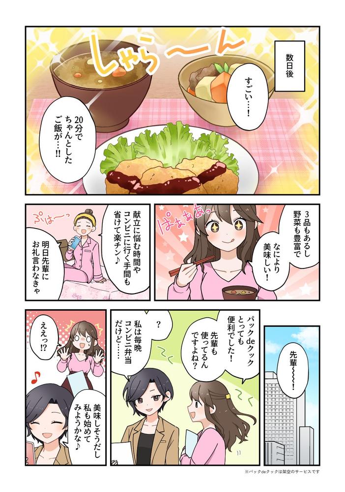 架空の料理キットの販促漫画を制作しました