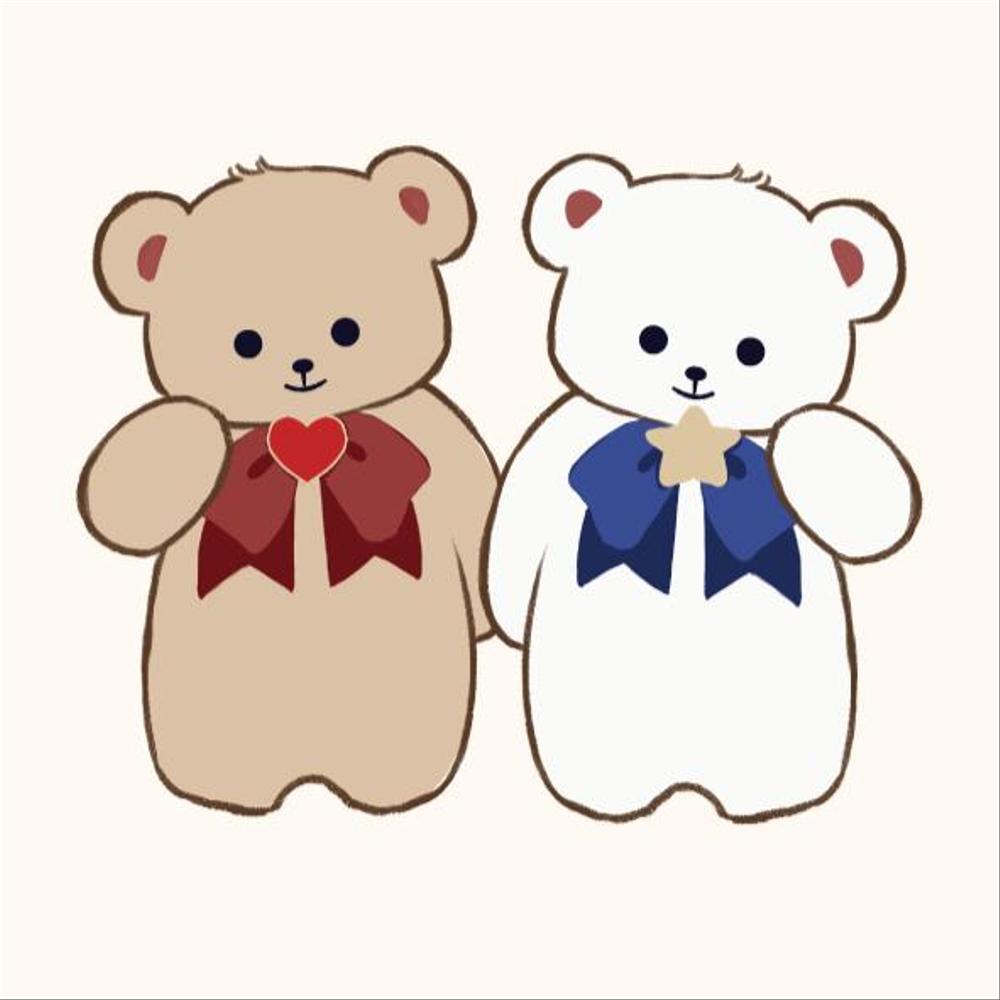 かわいい動物のイラストを作成しました