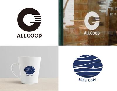 美容サロン ALL GOODさま / Blue Cafe｜ロゴ制作しました