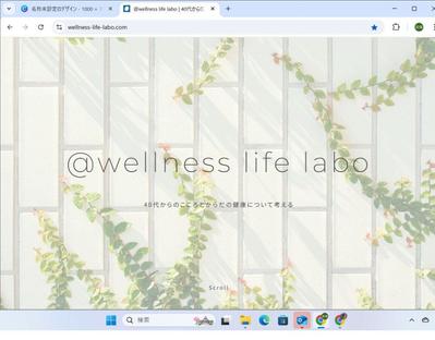 ＠Wellness Life Labo 40代からの女性向けのブログを立ち上げました