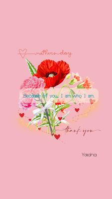「Mother’s Day card」
母の日が近いのでこの作品を作りました