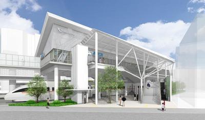 都内某私鉄駅新築工事の外観、内観のパース制作を担当しました