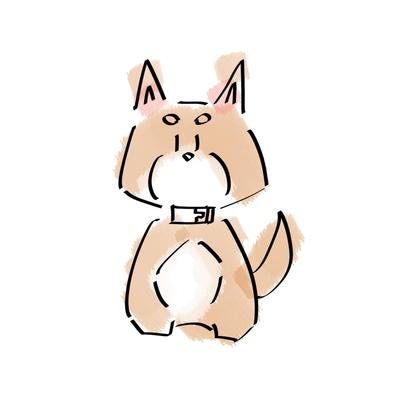 グッズ作成が可能なペット用デジタルイラスト作成しました