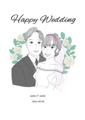 結婚式のウェルカムボードを作成しました