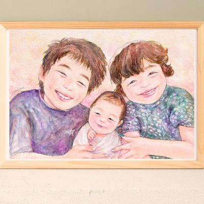 お友達の３人目のお子さまのご誕生を記念するプレゼントとして制作しました