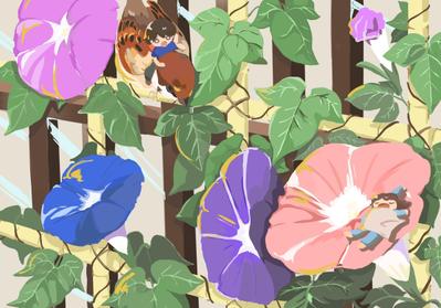 【イラスト】夏の朝を描きました