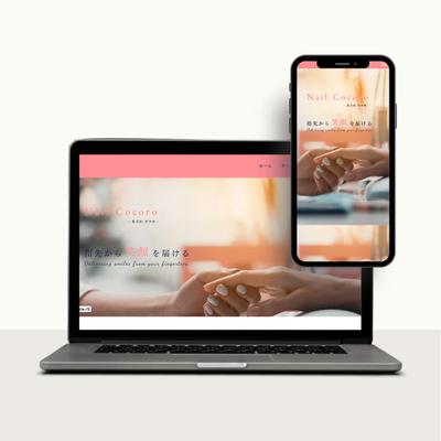 Nail cocoroのホームページを作成しました