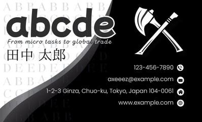内職提供会社「abcde」名刺デザイン制作を改良しました