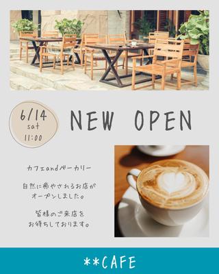 【自主制作】北欧風ナチュラルカフェのOPEN告知バナーを制作し

ました