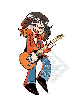 SNS、ブログ運用、グッズ制作のための似顔絵イラスト(全身)制作しました