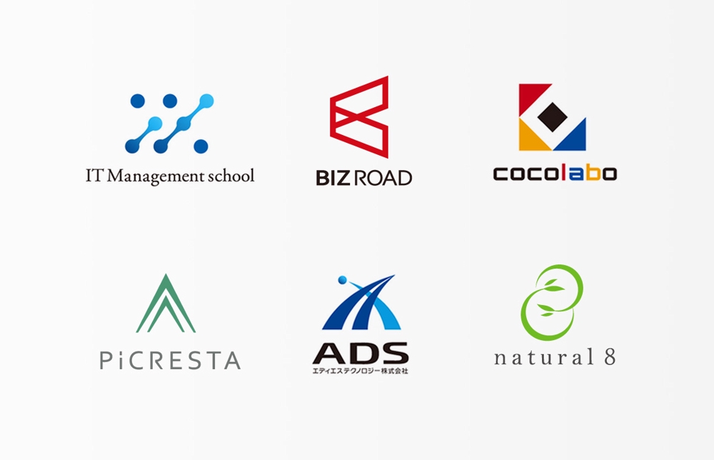 様々な業種のクライアント様の社名、サービス等のロゴをデザインさせていただきました