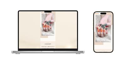 （架空）大人かわいい雰囲気で親しみやすさと洗練を両立したネイルサロンのサイトを制作しました