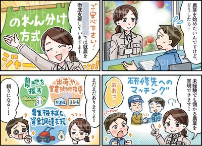 農業支援サービス周知のための４コマ漫画を制作しました