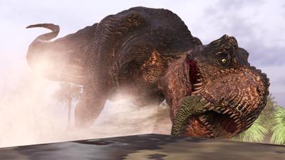 Blenderで制作した：T-Rex（ティラノサウルス）モデリング～動画の1シーンの静止画像です。
ました