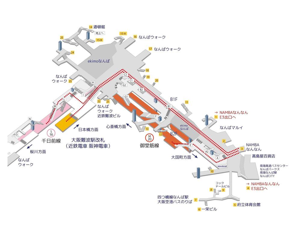 駅の構内で使用するための立体マップを作成しました