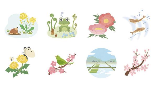 季節・四季を感じるシンプルな挿絵やカットイラスト制作いたします
