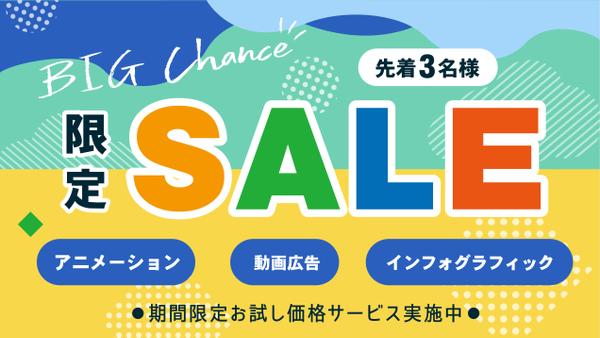 【限定受付3名様・11月末まで】お得にアニメーション動画制作します