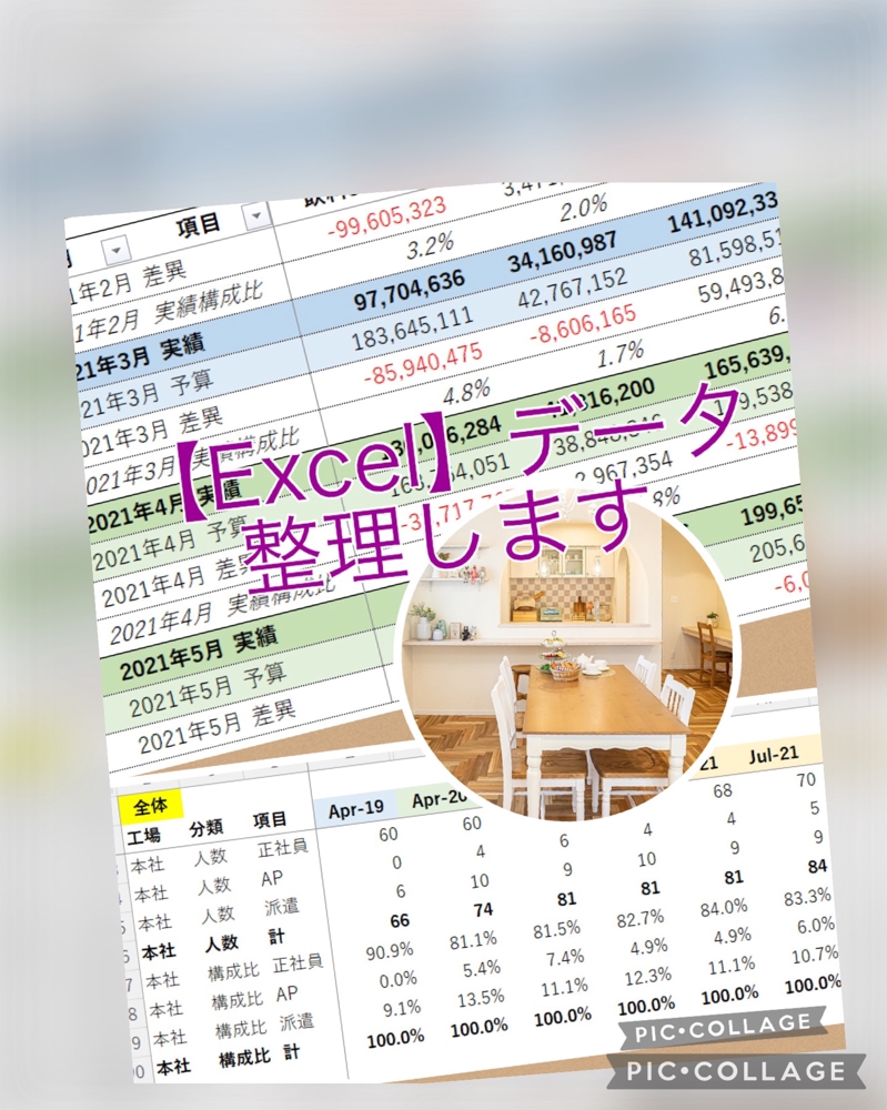 【Excelはお任せください】売上、コストのデータを整理します