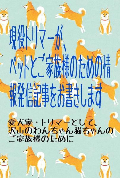 ペットとご家族様のお役に立てる記事を書かせていただきます