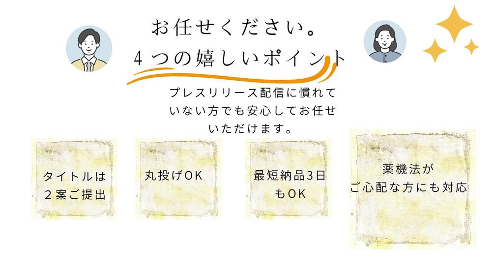 【魅力的なプレスリリースを作成】化粧品・健康食品のPRをします