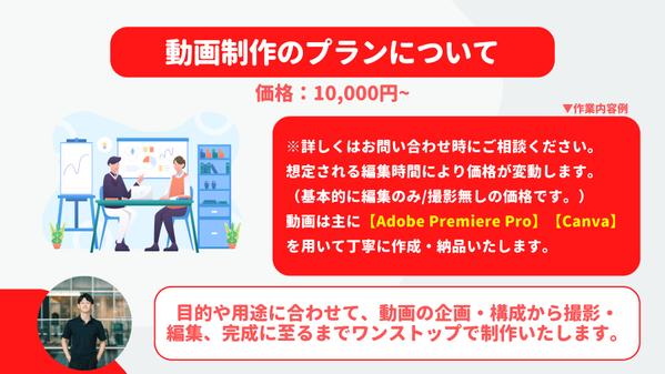 プロがクライアント様の「心を動かす」動画・映像を制作、編集します