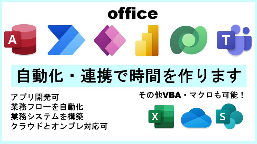 PowerPlatformなどMicrosoftサービスを使って自動化・連携します