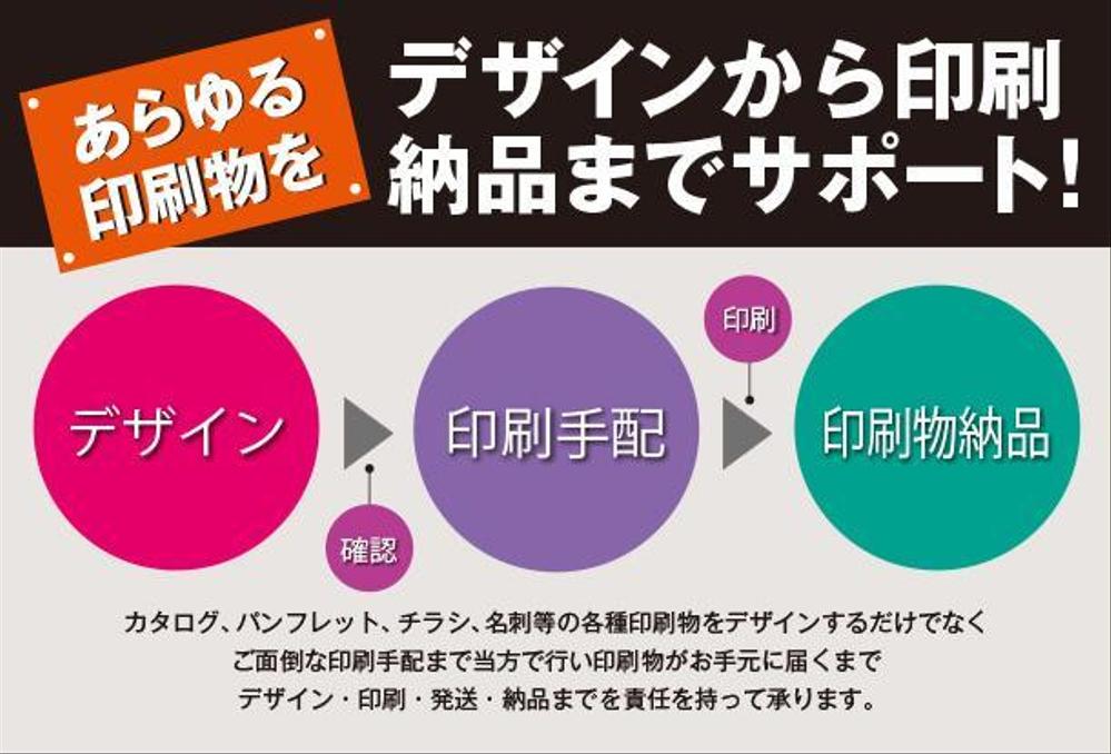 デザインから印刷、納品までサポート！お急ぎにもご対応いたします。ます