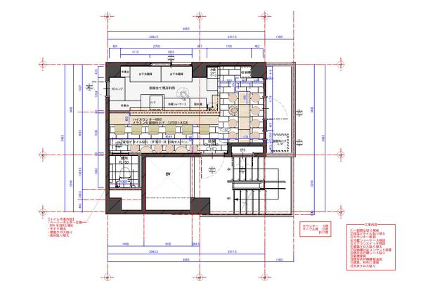 店舗・住宅インテリアデザイナーが平面図等の図面を作成します