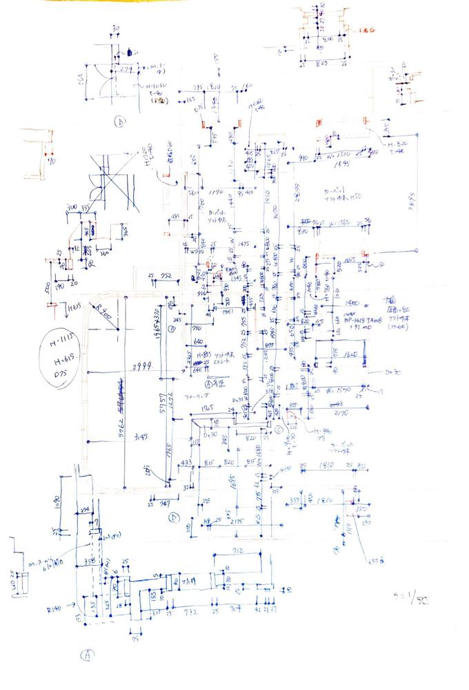 お部屋の隅々まで採寸しCADデータにて詳細図面化します