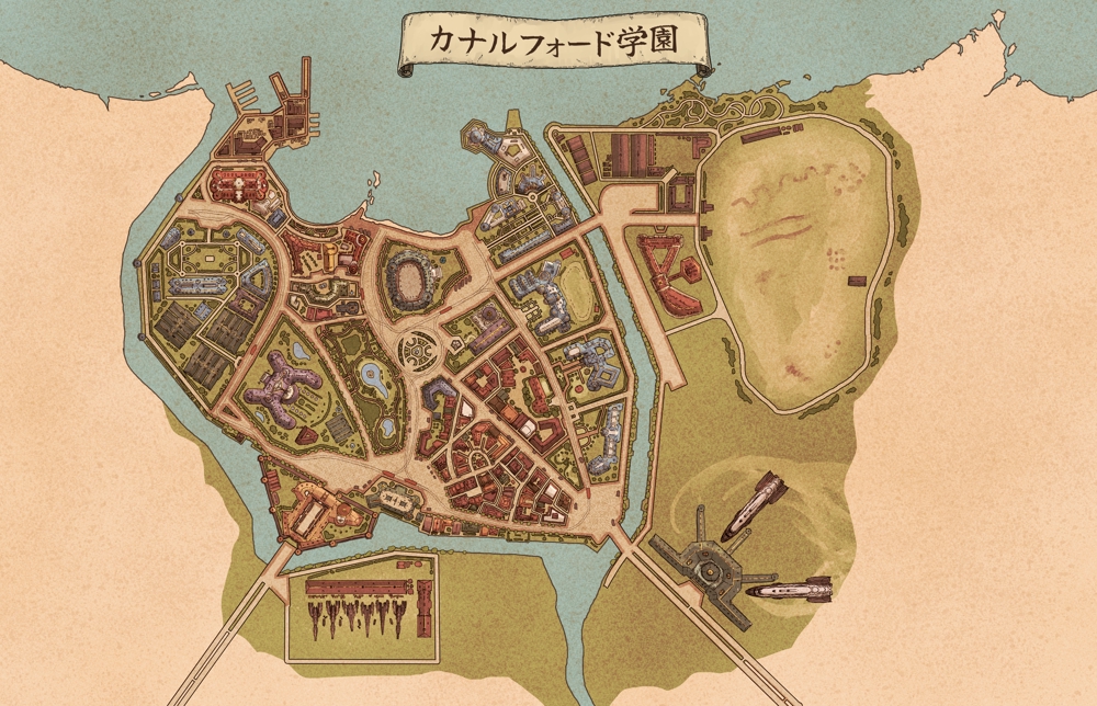 ゲームや小説などには欠かせない、都市マップや世界地図を作成します