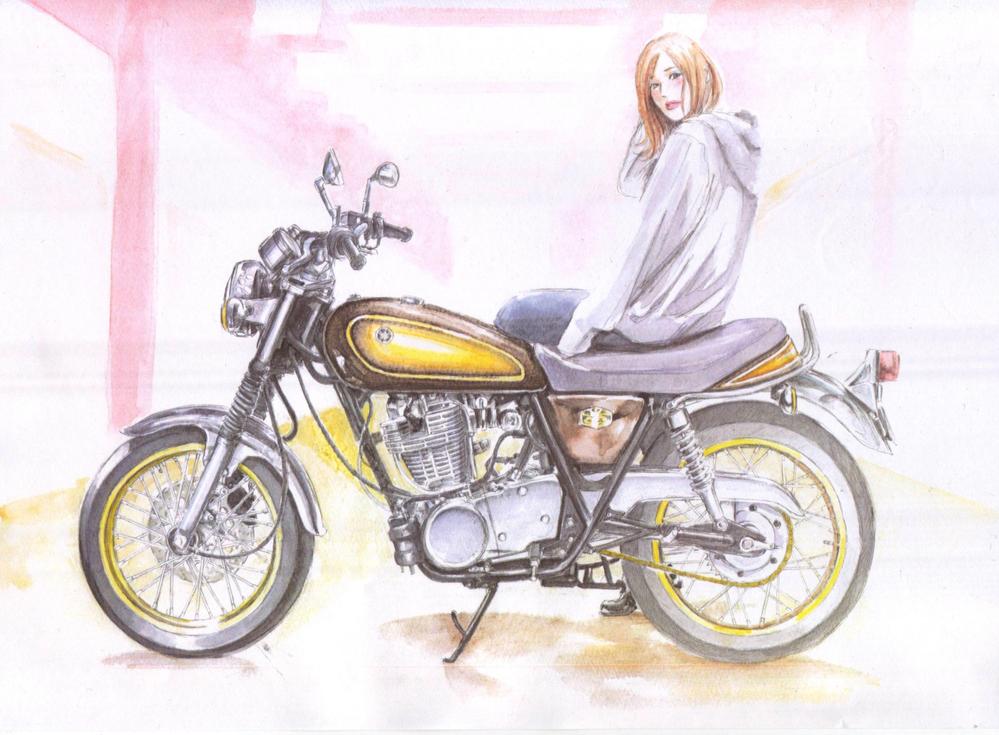 水彩で透明感のある似顔絵、ペット絵、バイク等のイラスト作成します