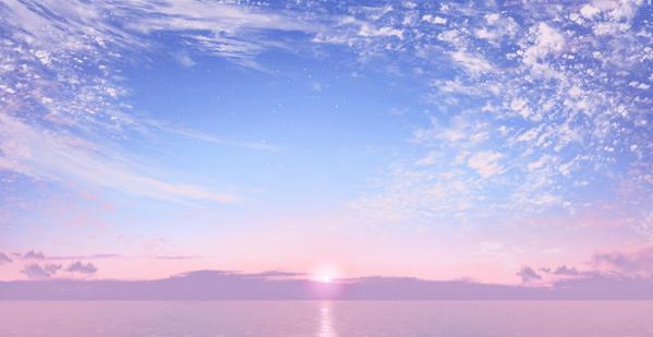星空や夕空、夏を感じる青空など美しい風景イラストを制作します