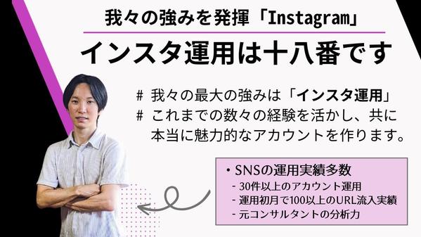 分析力を活かしたInstagram運用代行【丸投げOK】
ます