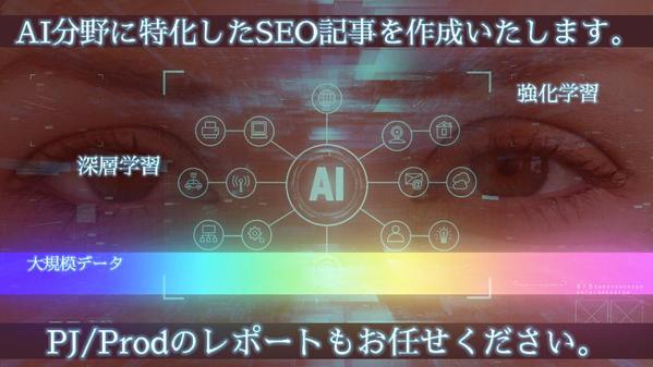 AI（人工知能）分野に特化したSEO記事を作成いたします