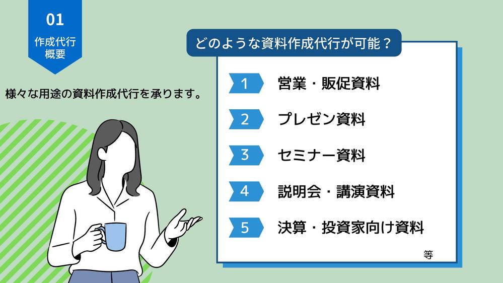 多くのお客様にご満足頂いている【パワーポイント資料】作成代行致します