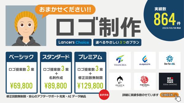 【必ずロゴ３案作成】お客様の会社やサービスの想いを伝えるデザインをカタチにします