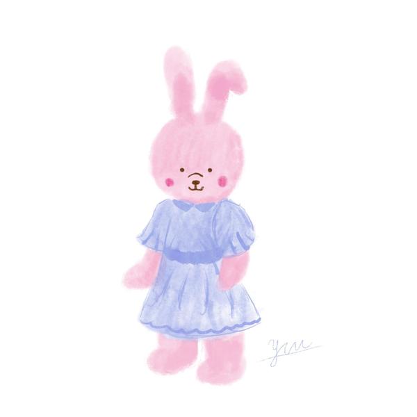 絵本のような柔らかいタッチのアニマルイラストを作成します