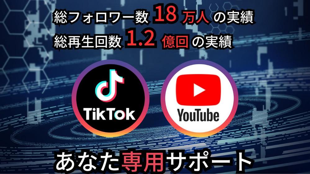 【全ジャンル】TikTok・YouTubeのコンサル/運用代行いたします