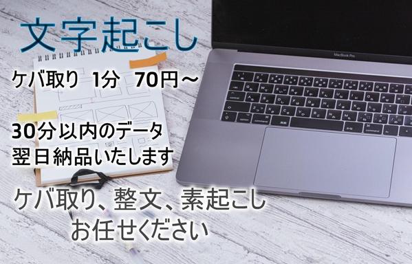 【文字起こし・テープ起こし】素起こし、ケバ取り、整文まで幅広く対応いたします。ます