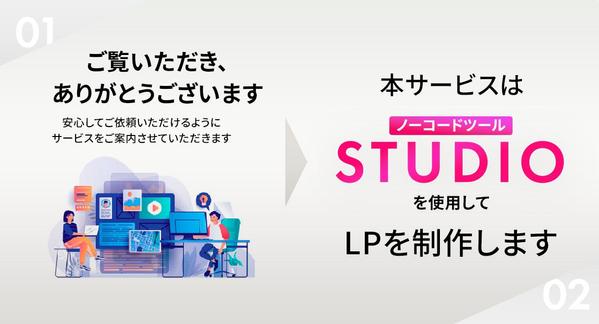 現役WEBデザイナーが高品質なLPをSTUDIOで制作いたします