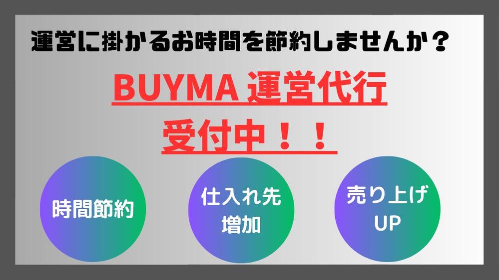 BUYMAでのショップ運営代行承ります。経験有。仕入れ先とのコネクション有。ます